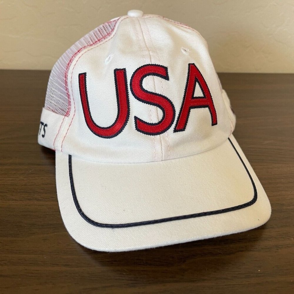 Team USA Olympic Team SUPER AWESOME ROOTS 2004 White Adjustable Strap Cap Hat!